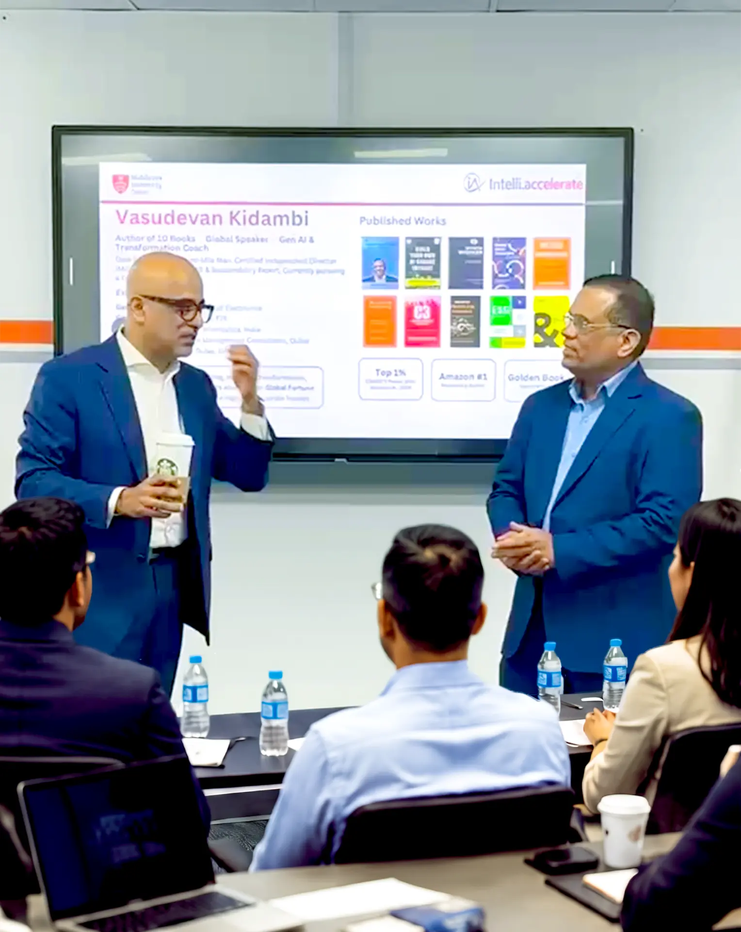 Vasudevan Kidambi and Tom Thomas facilitating a GenAI for Business Impact session